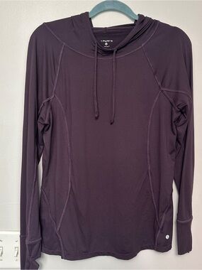 Layer 8 Plum Hooded Athletic Top